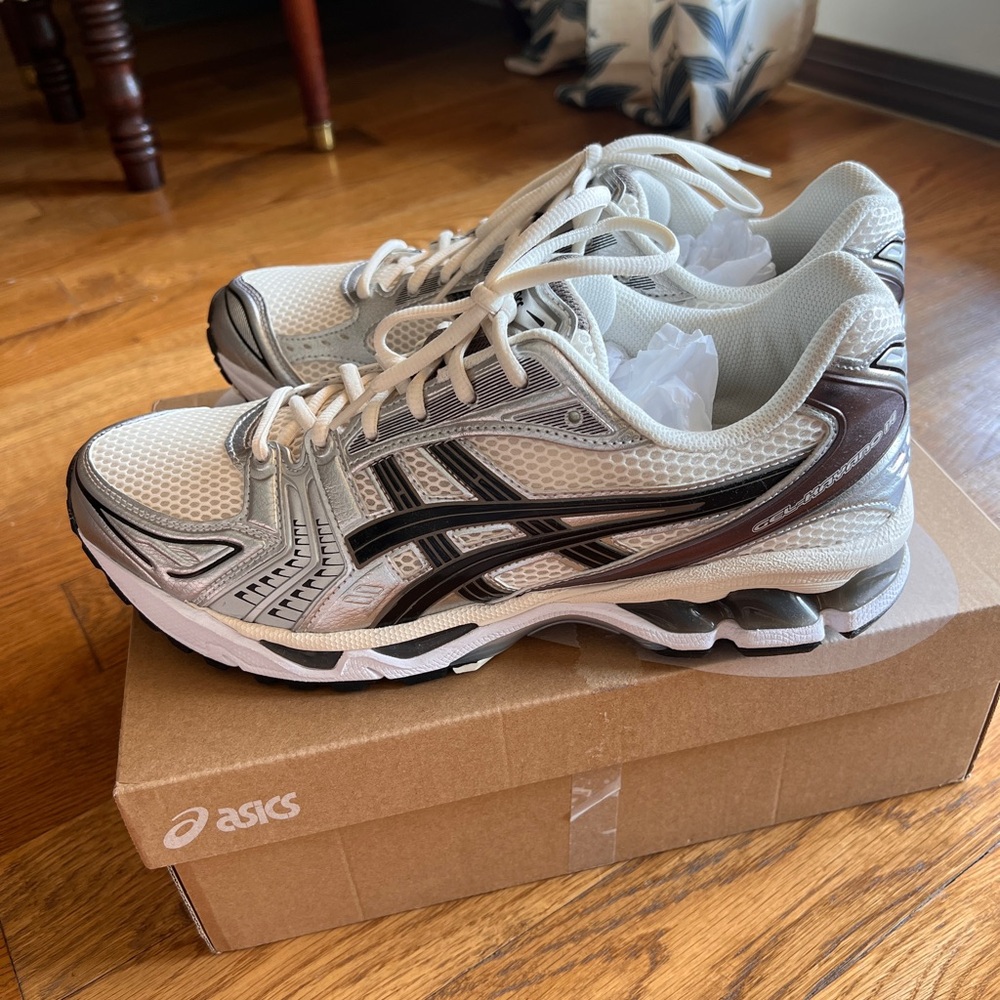 ASICS Gel-Kayano 14 Sneakers in Cream and Black